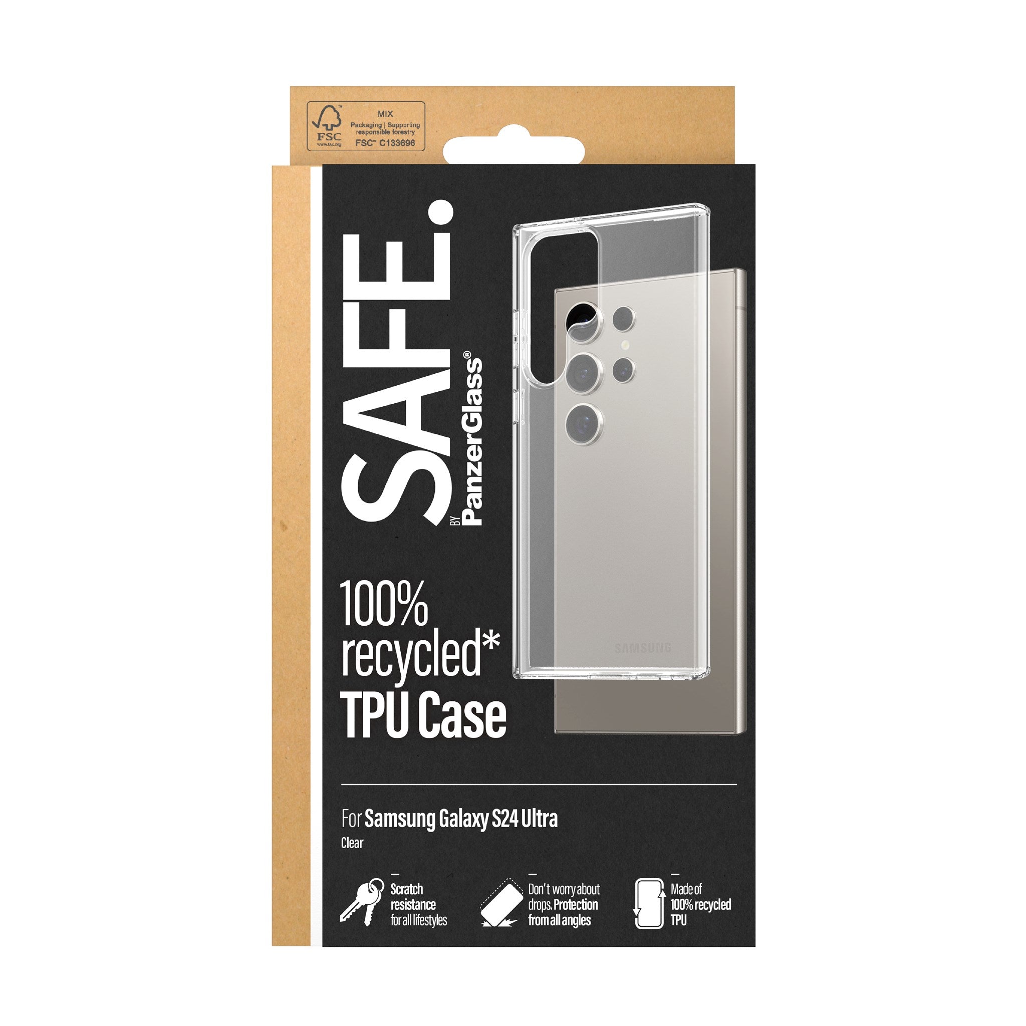 SAFE. by PanzerGlass® TPU Case Samsung Galaxy S24 Ultra | Transparent